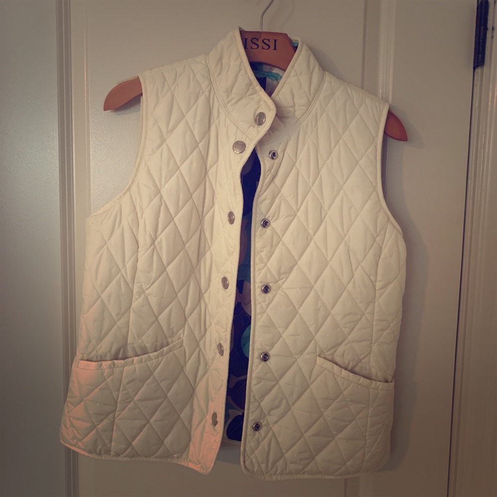 COACH Quilted White Vest